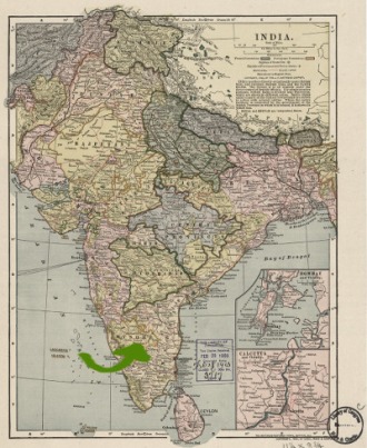 Mapa situando Bangalore